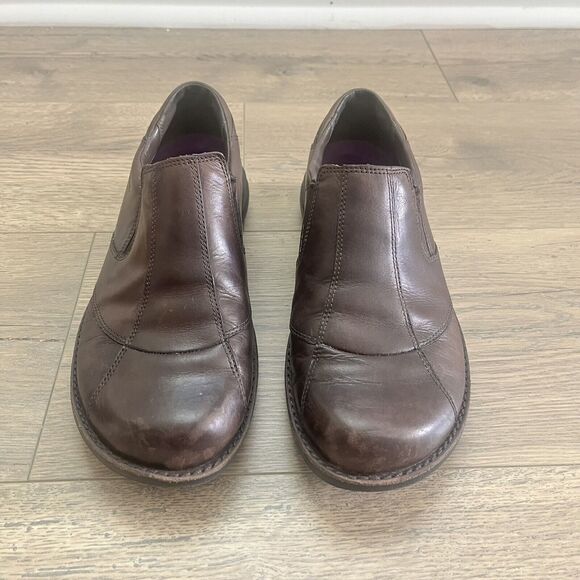 Merrell Captiva Women's Size 8 Shoes Brown Leather Slip On Comfort Loafers - Picture 2 of 8